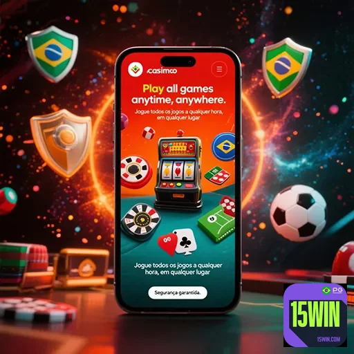 Imagem ilustrativa do aplicativo 15win, destaque no site 15win, com funcionalidades de apostas e jogos.