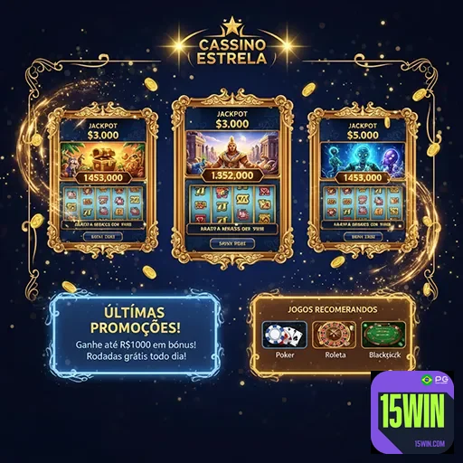 Imagem ilustrativa do site 15win, destacando opções de apostas e jogos de cassino online modernos e seguros.